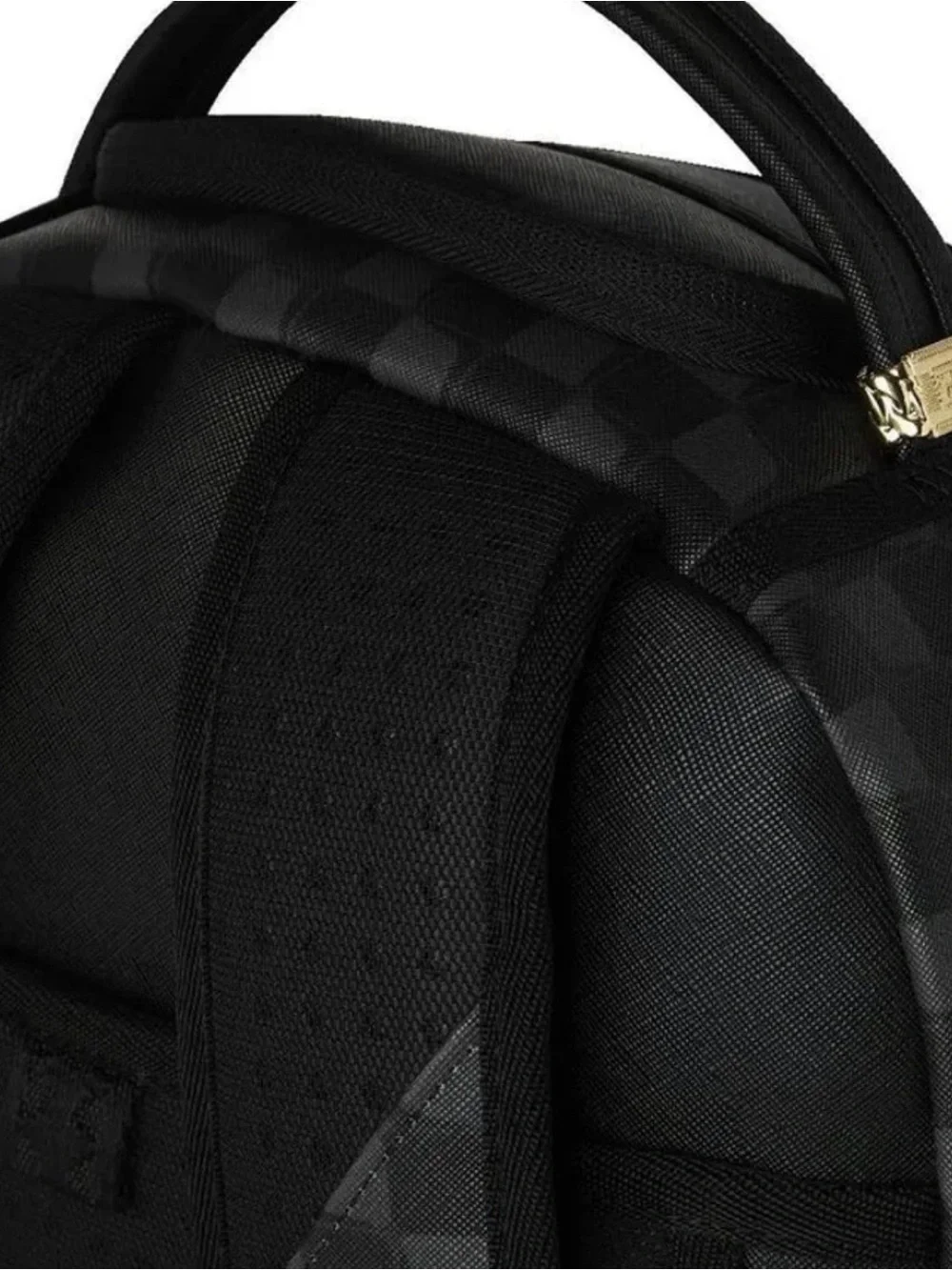 Sprayground Sharks In Paris Balloon Backpack Unisex Black Shoulder Strap SPR245